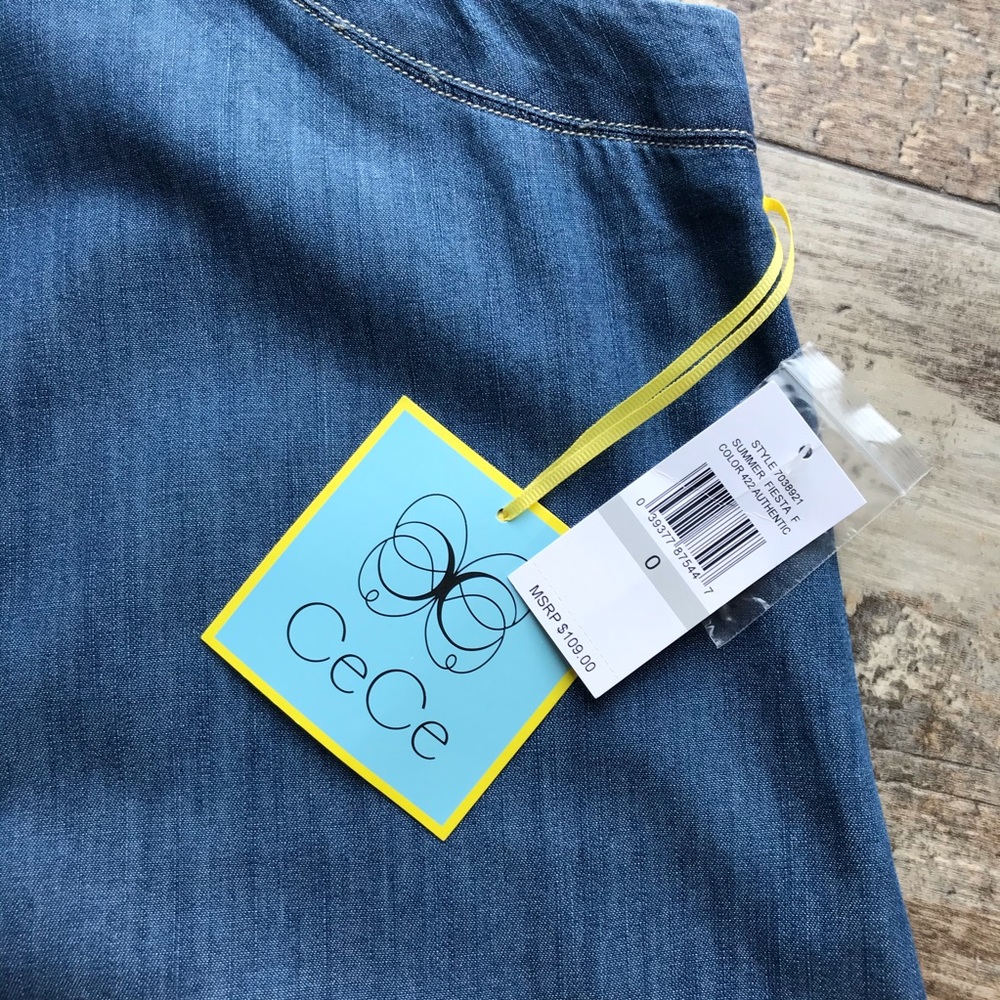 CeCe Denim Halter Dress - Picture 3 of 7
